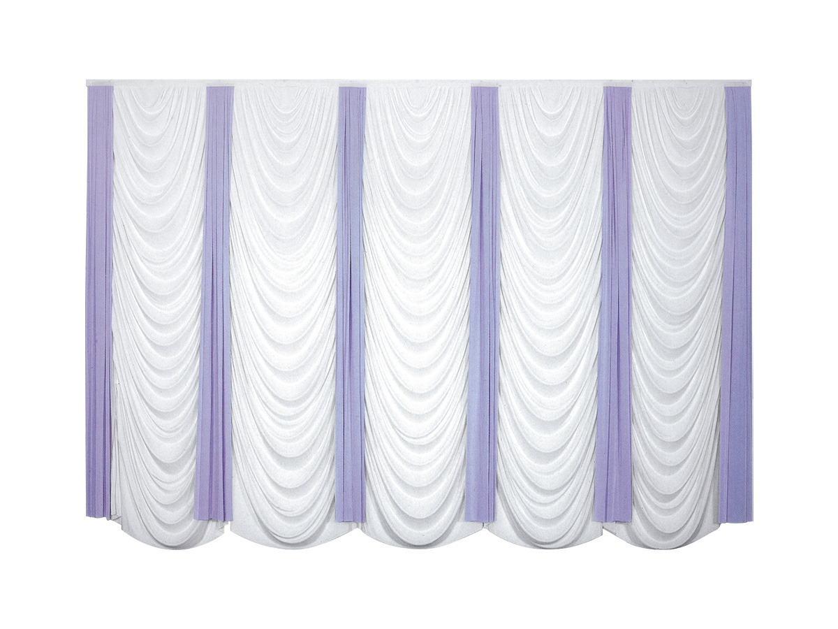 後幕 ドレープA型(薄藤色タレ付)